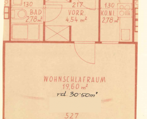1010 Wien Garconniere Grundriss