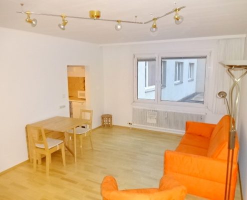 1050 Neubau Mietwohnung Wohnzimmer