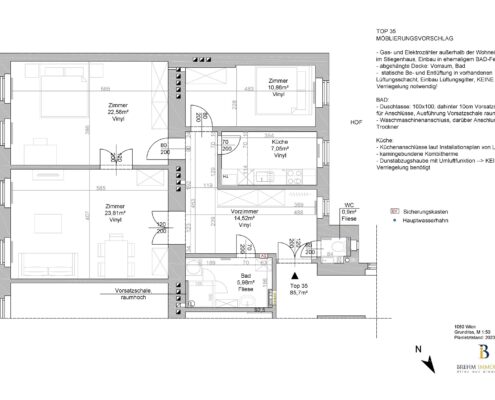 professioneller Plan für die Wohnungsvermietung