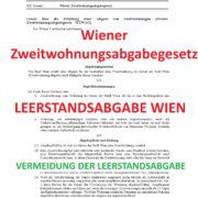 Wiener Zweitwohnungsbesitzabgabe Leerstandsabgabe Wien - Zweitwohnsitzabgabe bzw. Leerstandsabgabe Wien