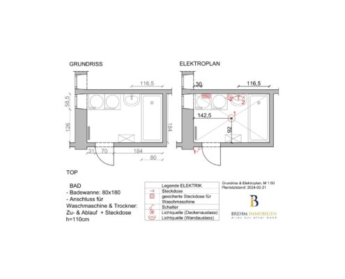 Wohnungsmodernisierung Badsanierung Umbauplan 1060 Wien