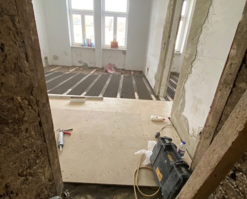 Wohnung zusammenlegen Baustelle