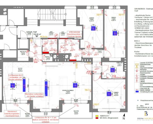 Sanierungsplan Elektroplan Wohnungssanierung - Wohnungssanierung Wien