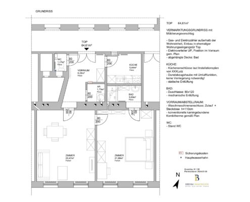 Altbausanierung 1160 Vermarktungsgrundriss