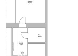 Teilsanierte Wohnung 1060 Vermarktungsplan