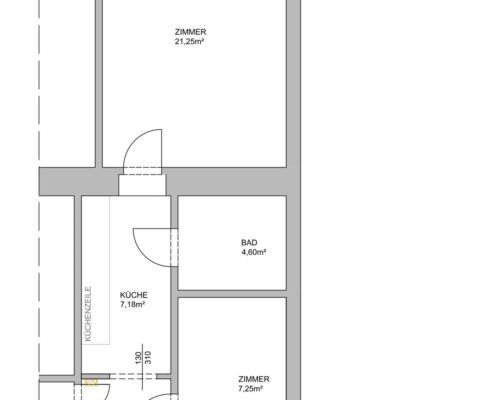 Teilsanierte Wohnung 1060 Vermarktungsplan