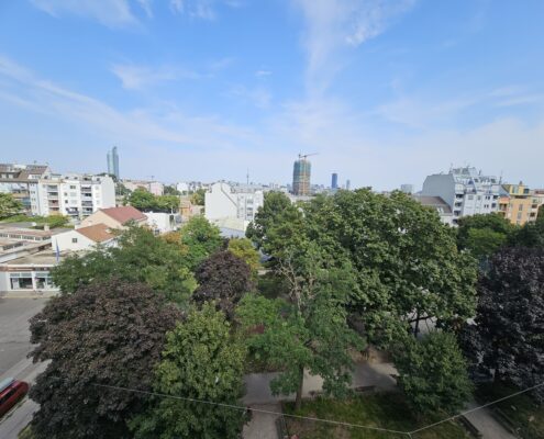Wohnungsverkauf 1200 Wien Sachsenplatz, nähe Augarten, Aussicht auf Park und Skyline