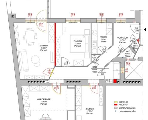 Altbausanierung mit Raumgewinnung - Plan