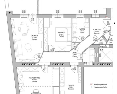 Altbausanierung mit Raumgewinnung - Vermarktungsgrundriss