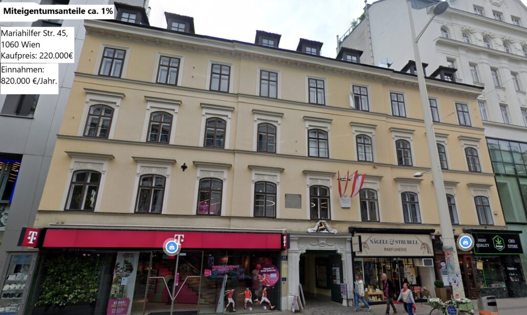 Bauherrenmodell Mariahilfer Straße 45 - Miteigentumsanteil Raimundhof Verkauf Bauherrenanteil Wien